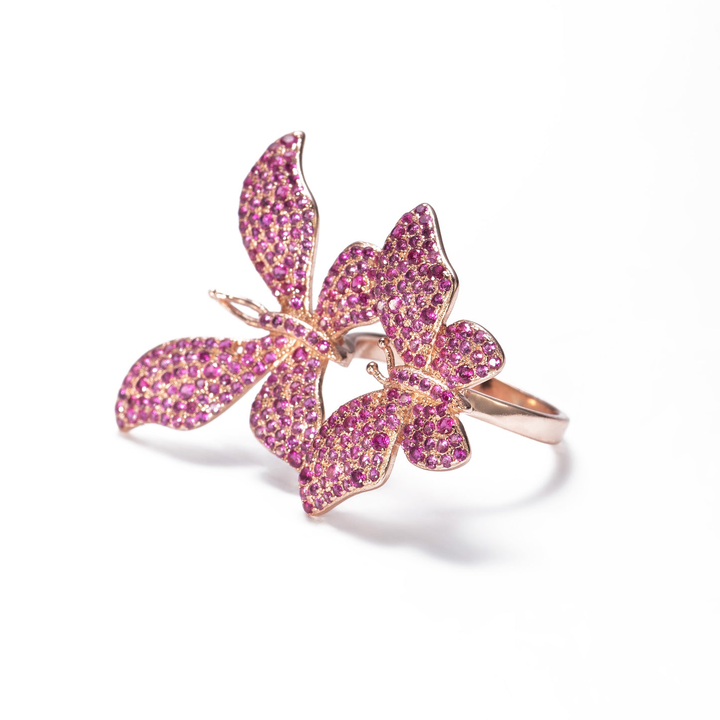Anillo Mariposas en Dúo